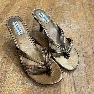 Steve Madden Gold Sandals Size 9